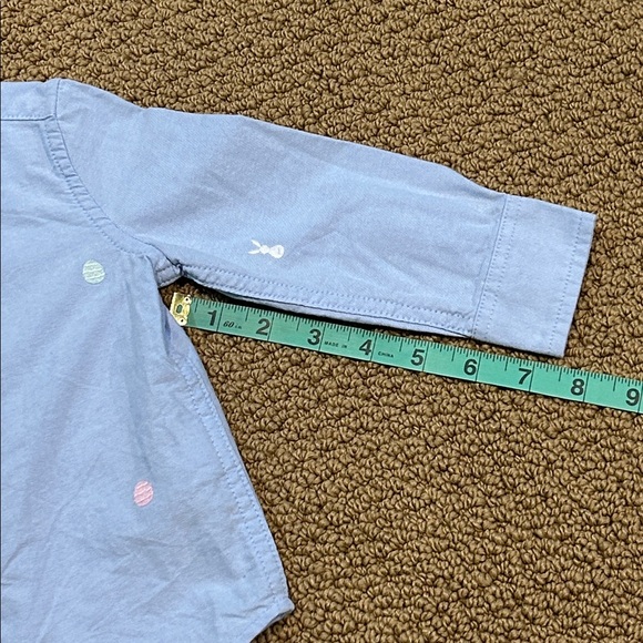 Janie and Jack The Embroidered Oxford Shirt Columbo Blue Bunny 12-18 mos Easter - Picture 15 of 15